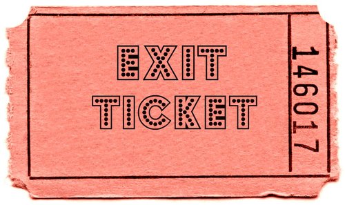 ticket out the door printable